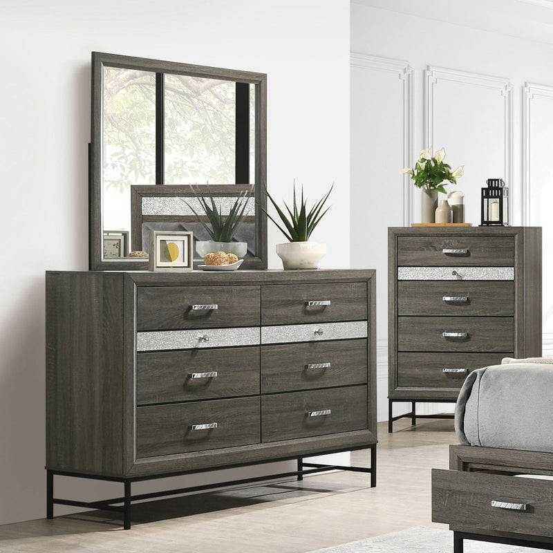 Voleta Gray 4 Pc. Queen Bedroom Set