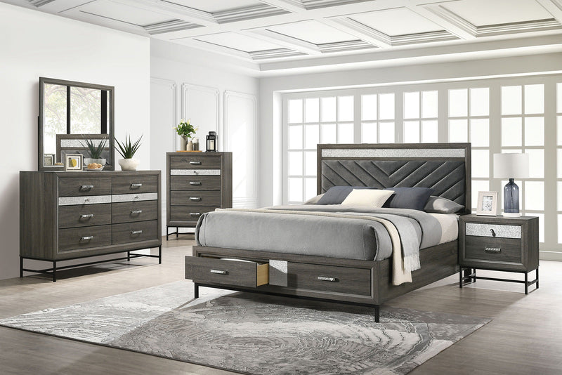 Voleta Gray Nightstand