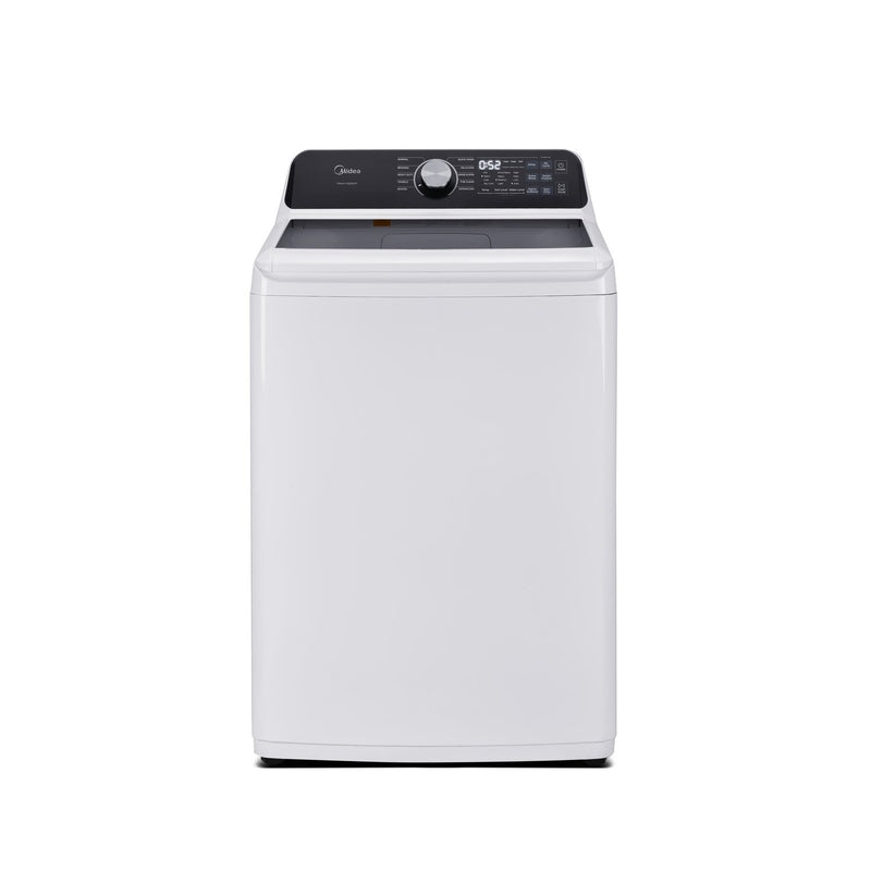 Midea: 4.4 CF Top Load Washer (MLTW44A4BWW) & 7.0 CF Gas Dryer (MLTG45N4BWW) - White