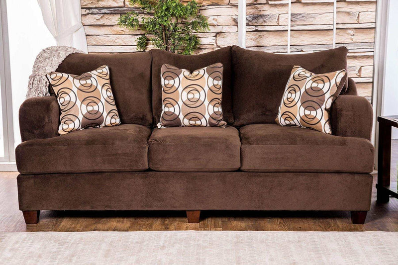 Wessington Chocolate Stationary Sofa & Loveseat 2pc