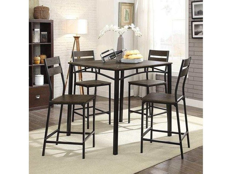 Westport Antique Brown/Black Counter Height Dining Set / 5pc