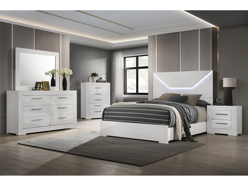 Whitby White Queen 5 Piece Bedroom Set w/Chest