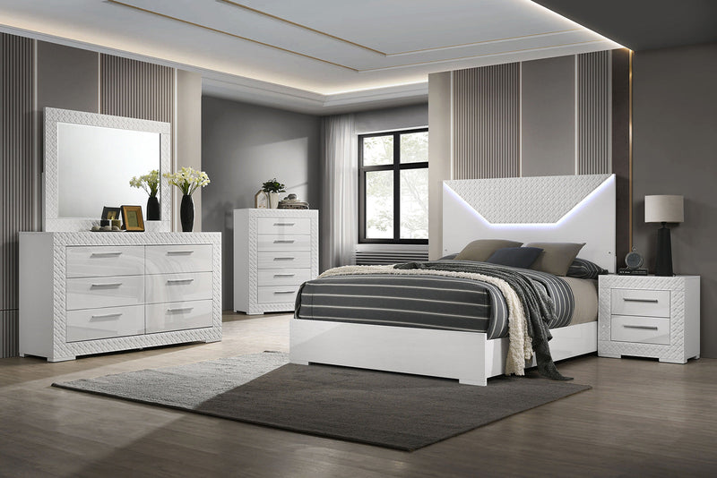 Whitby White Queen Bed