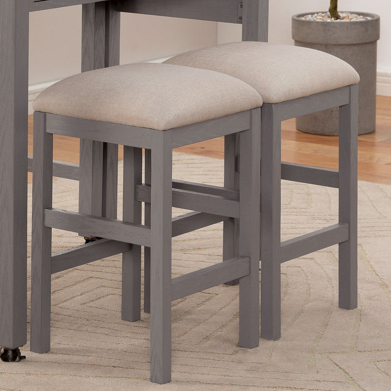 Whitehall White/Light Gray/Beige 5 Pc. Counter Height Table Set