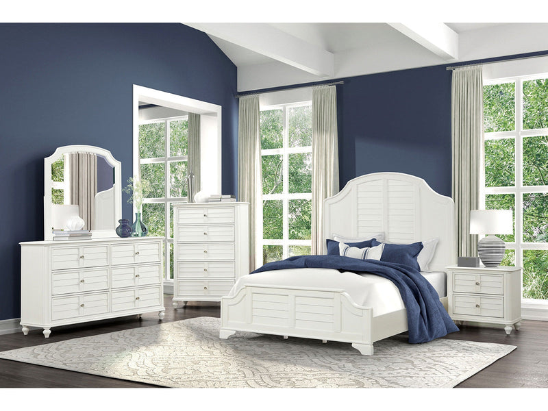 Whitehaven White/Coastal Queen 4 Piece Bedroom Set