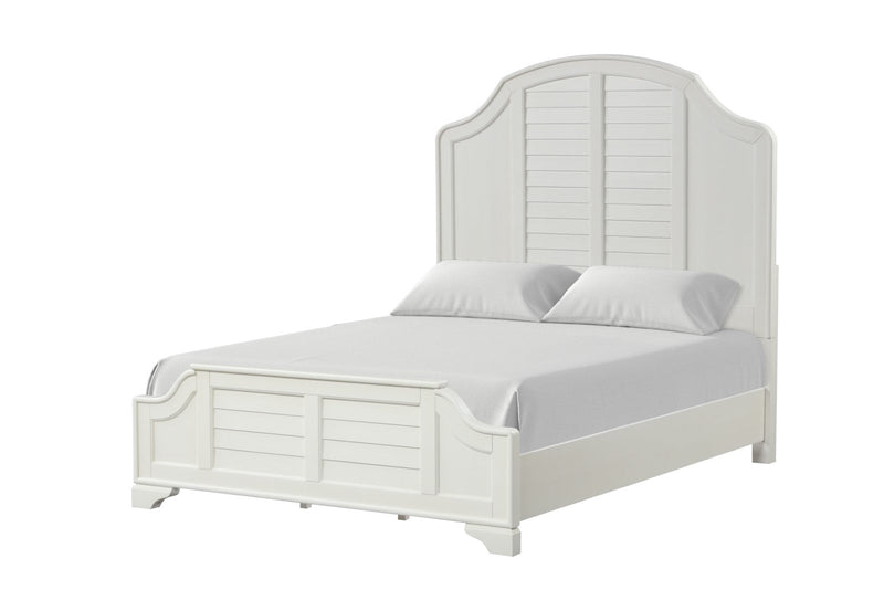 Whitehaven White/Coastal Queen 5 Piece Bedroom Set w/2 Nightstands