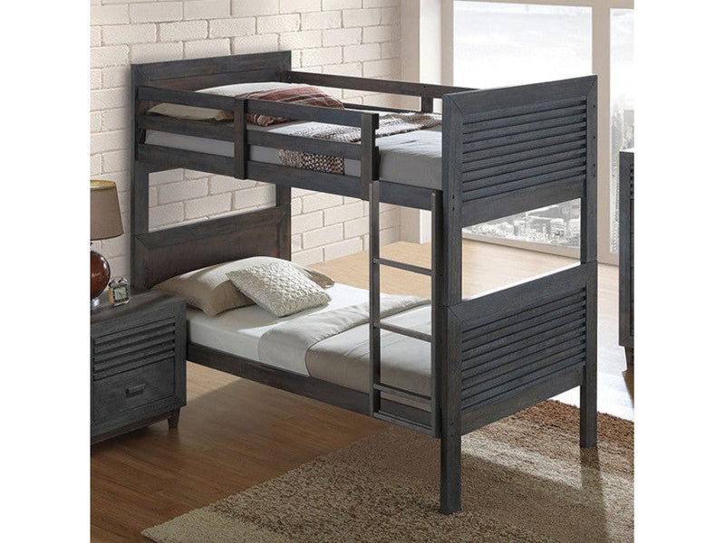 Witham Charcoal Brown Twin/Full Bunk Bed