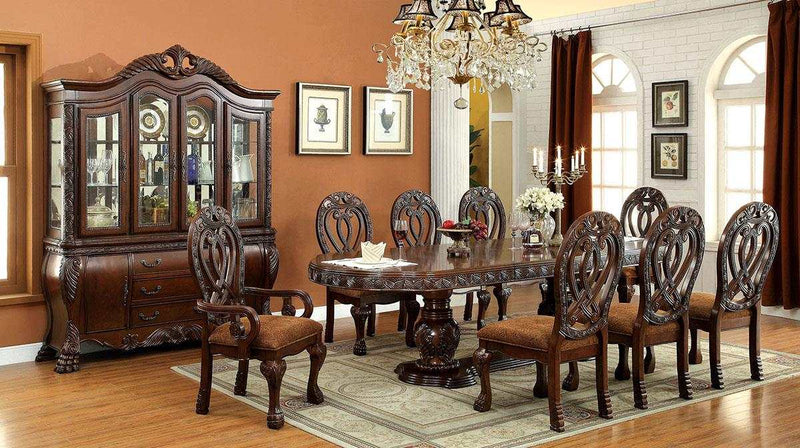 Wyndmere Brown & Cherry Dining Arm Chair (Set of 2)