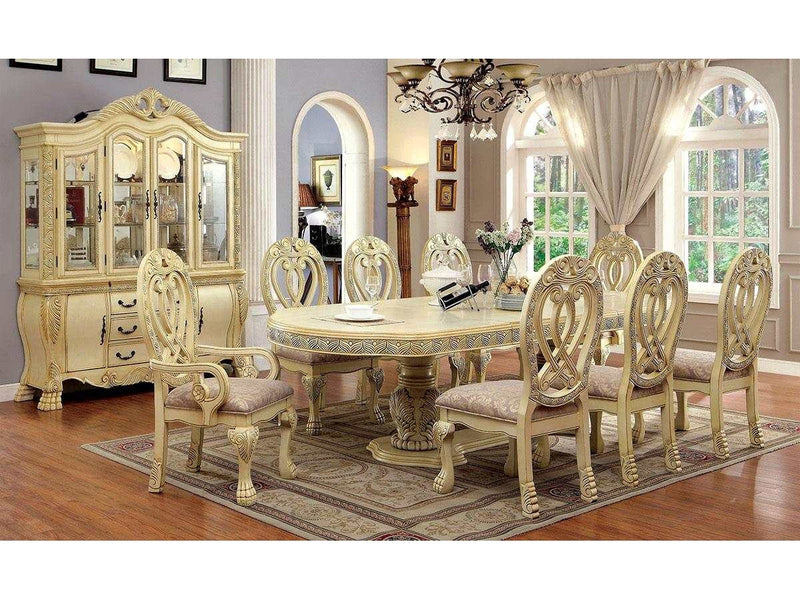 Wyndmere Vintage White 9 Pc. Dining Room Set