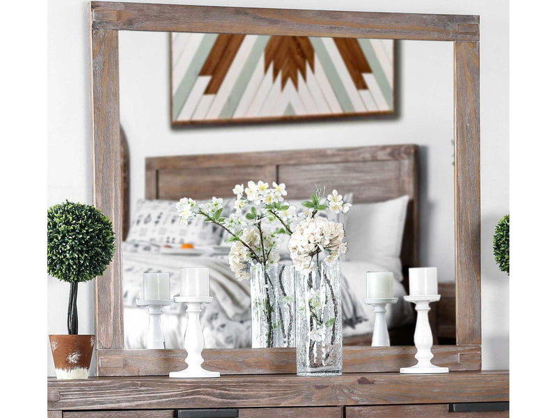 Wynton Weathered Light Oak Mirror