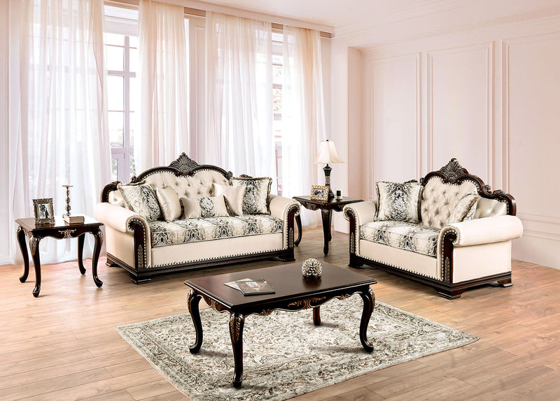Yucatan Dark Cherry/Beige Sofa
