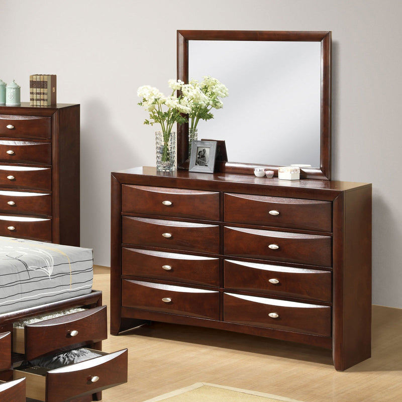 Zosimo Dark Cherry 5 Pc. Queen Bedroom Set w/ 2NS