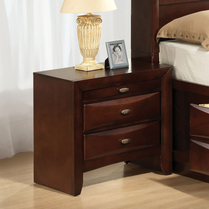 Zosimo Dark Cherry 5 Pc. Queen Bedroom Set w/ 2NS