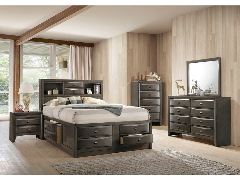 Zosimo Gray 5 Pc. Queen Bedroom Set w/ 2NS