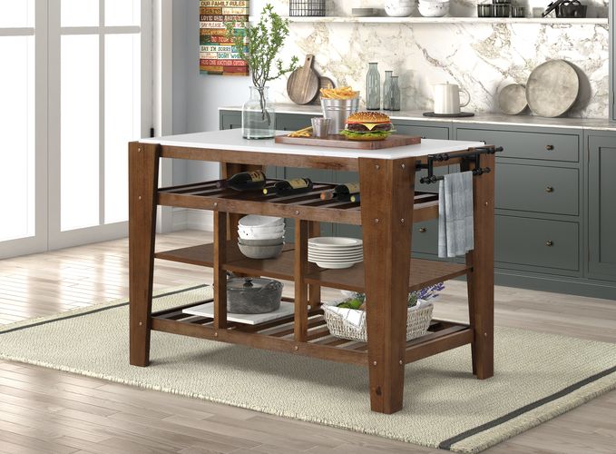 Alaroa Kitchen Island & Serving Cart