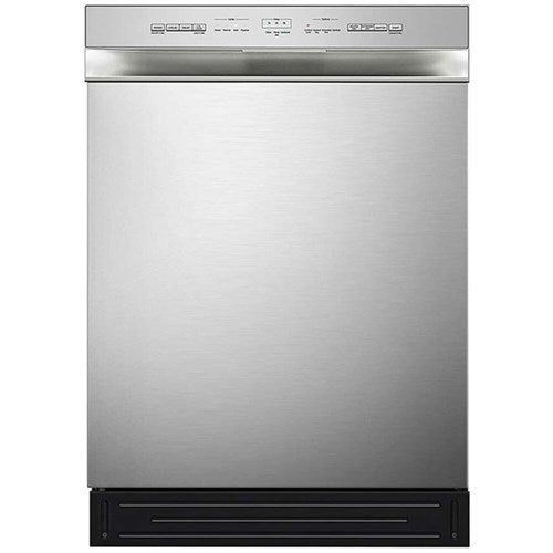 Midea: 24" Front Control Dishwasher, 52 dBA, Hybrid Tub - Stainless (MDF24P1BST)