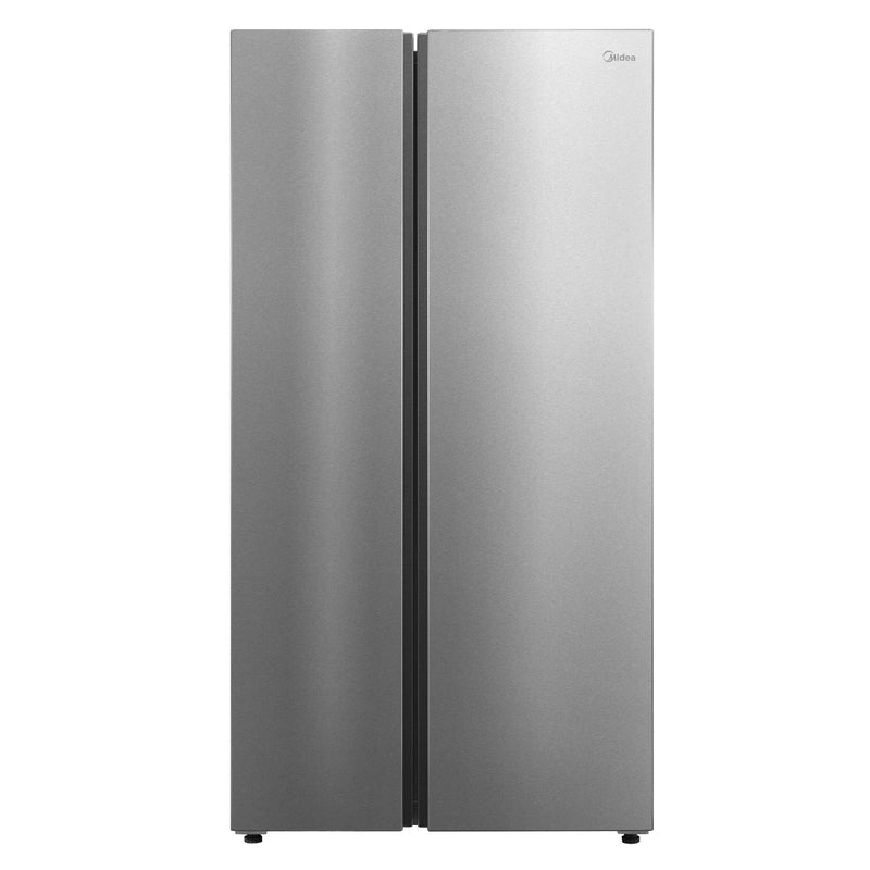 Midea: 25 CF Side-by-Side Refrigerator with Internal Water Dispenser - Stainless