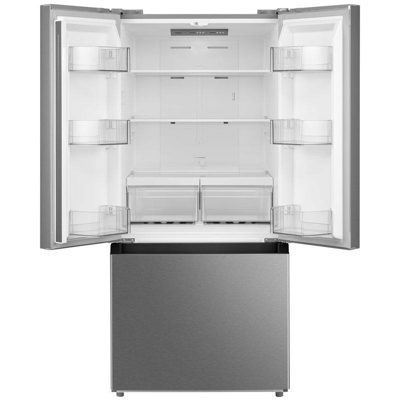 Midea: 18 CF French Door, 30" Wide, Non-Dispense **Stainless**