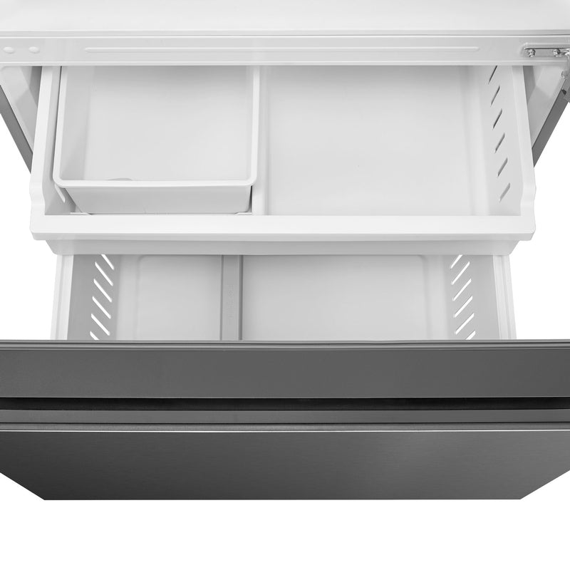 Midea: 23 CF Bottom Mount Refrigerator, 33" Wide - Stainless