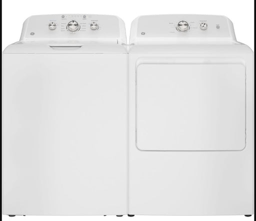 GE: 4.3 cu. ft. Capacity Washer with Stainless Steel Basket & 7.2 cu. ft. Capacity Gas Dryer
