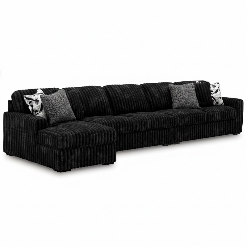 Midnight-Madness 3-Piece Sectional with Chaise