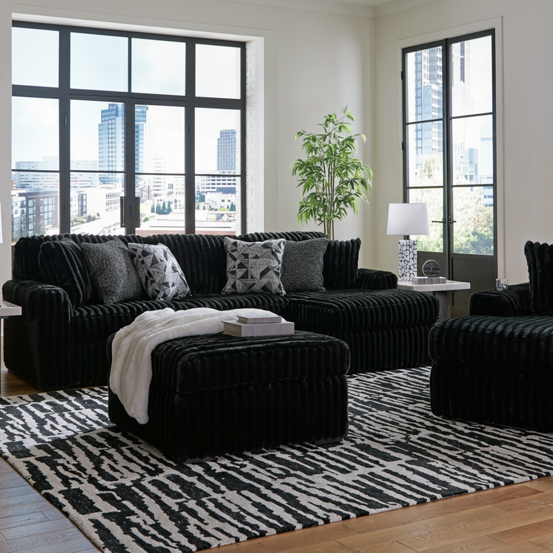 Midnight-Madness 4-Piece Sectional with Chaise