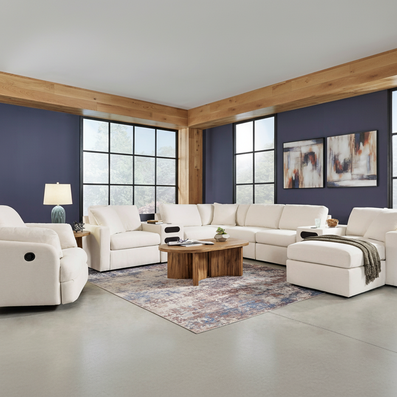 Modmax 5-Piece Double Storage Chaise Sectional with Audio Console