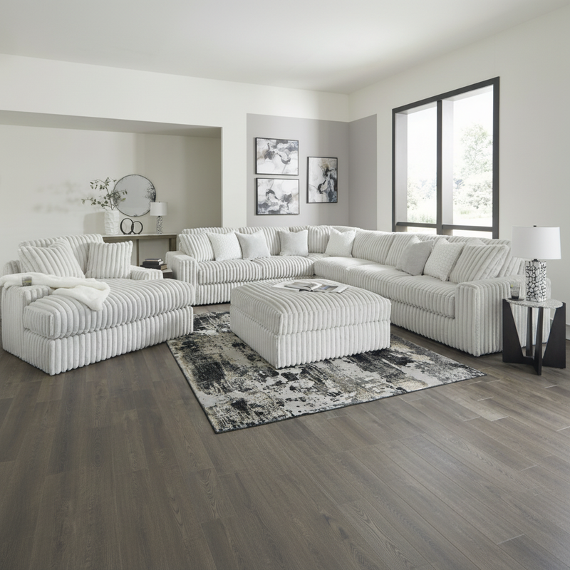 Stupendous 3-Piece Sectional with Chaise