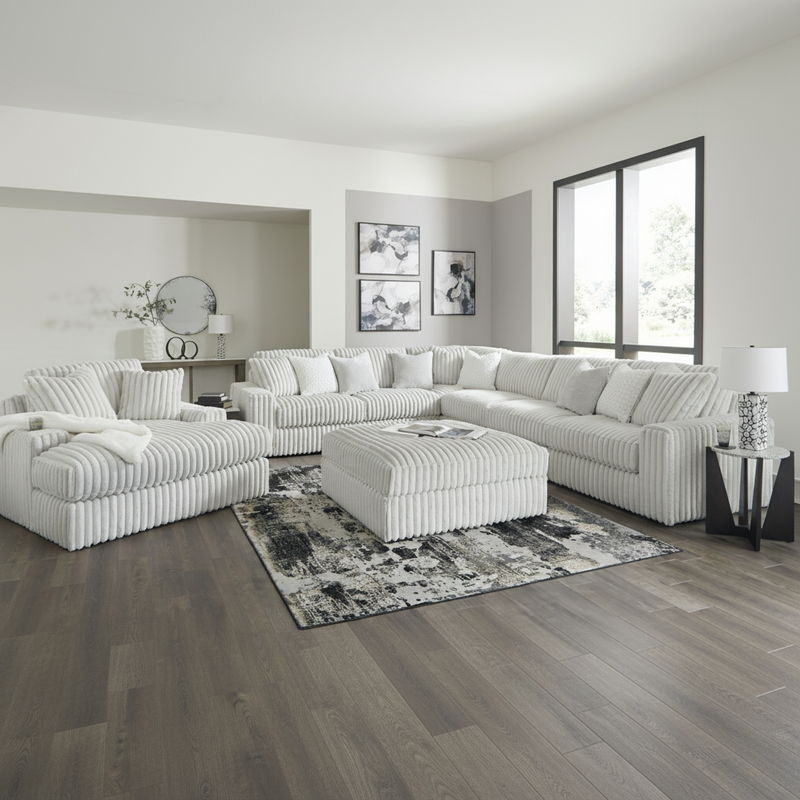 Stupendous 4-Piece Sectional with Chaise