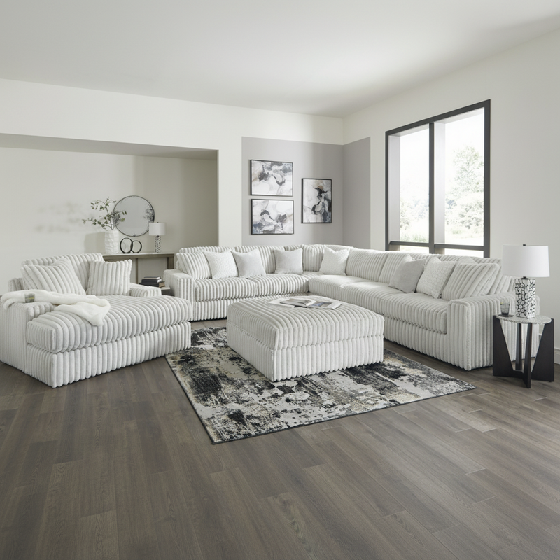 Stupendous 5-Piece Sectional with Chaise