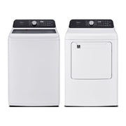 Midea: 4.4 CF Top Load Washer (MLTW44A4BWW) & 7.0 CF Gas Dryer (MLTG45N4BWW) - White