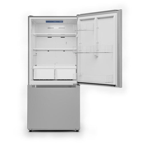 Midea: 18.7 CF Bottom Mount, 30" Wide - Stainless