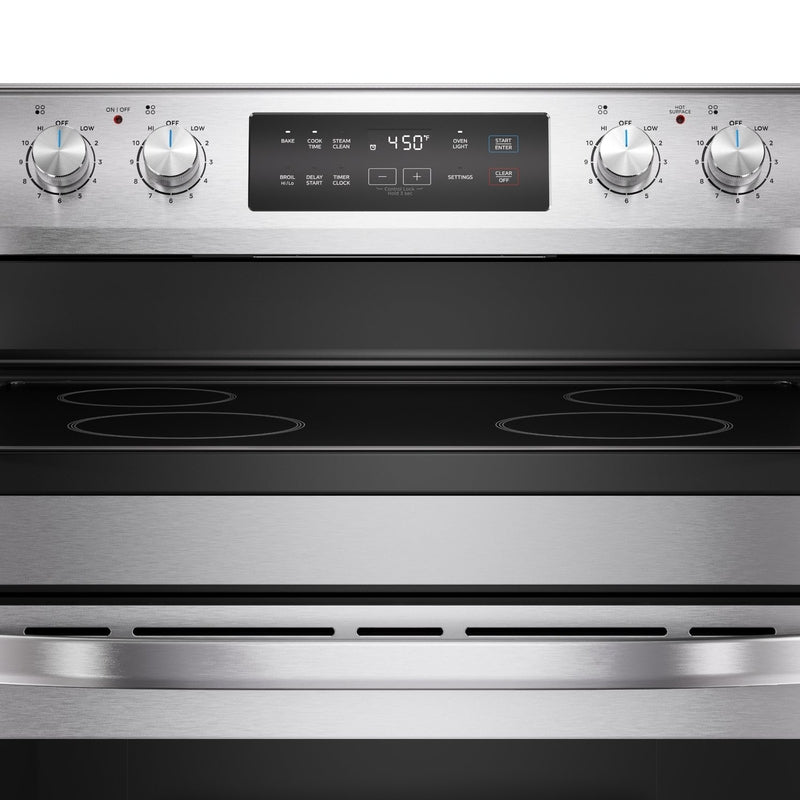 Midea: 30" Electric Range with Steam Clean - Stainless