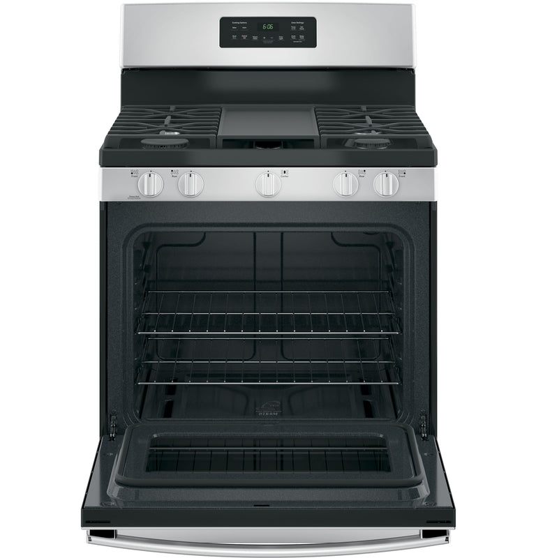 GE: 30" Free-Standing Gas Range (Stainless Steel)