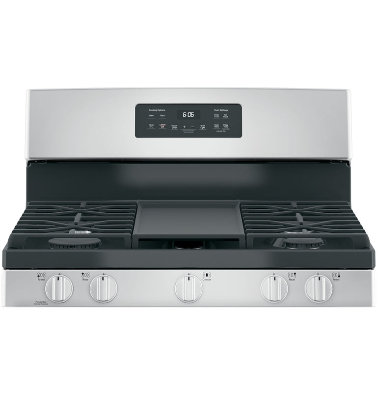 GE: 30" Free-Standing Gas Range (Stainless Steel)