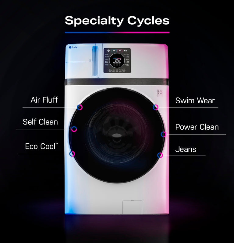 GE: Profile 4.6 cu. ft. Capacity UltraFast Combo with Ventless Inverter Heat Pump Washer/Dryer